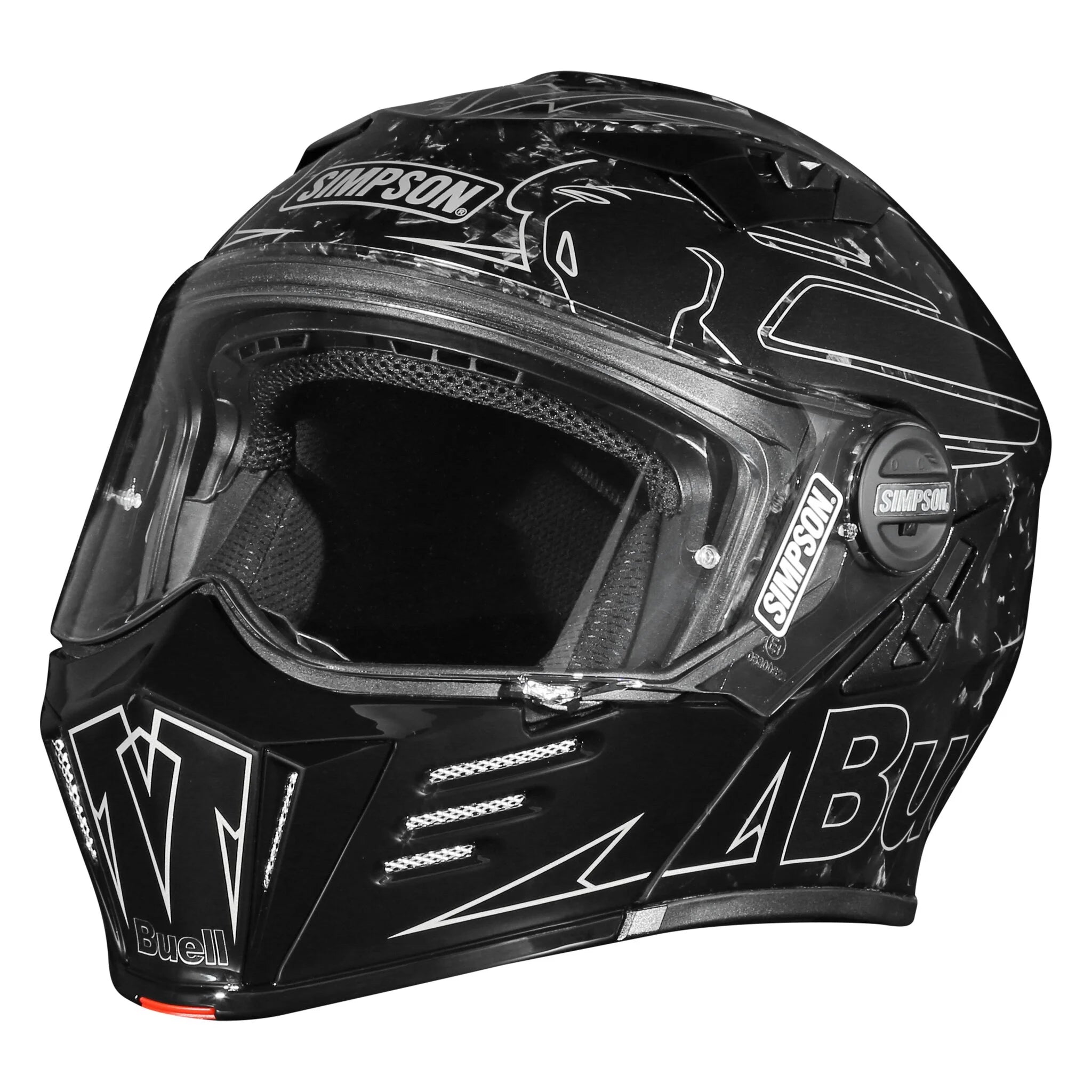 SIMPSON - Mod Bandit Helmet - Buell Motorcycles Limited Edition - Forged Carbon Fiber